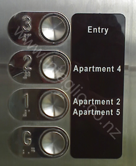 Engraved Lift Button Label